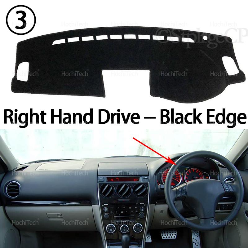 For Mazda 6 Atenza 2003-2008 Flannel Car Dashboard Cover Dash Mat Board Pad Carpet Dashmat Anti-UV Mats Car Interior Accessories