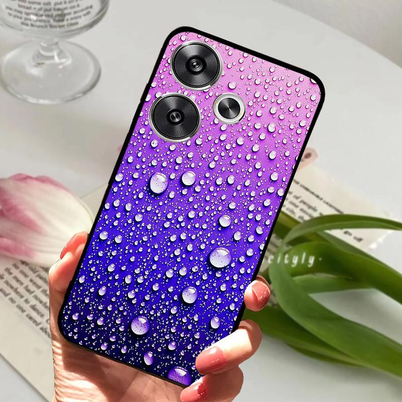 Чехол для POCO F6 Pro 5G Чехол POCOF6 Ударопрочный Мягкий ТПУ Силиконовый Чехол для Телефона Для Xiaomi POCO F6 Pro Capa F 6 Мультяшный Матовый Бампер