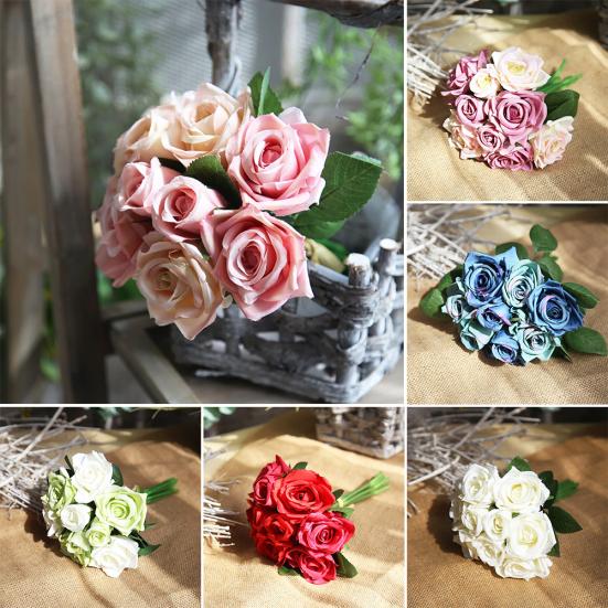 1 букет искусственных роз цветок стол мебельная композиция партия свадебный декор