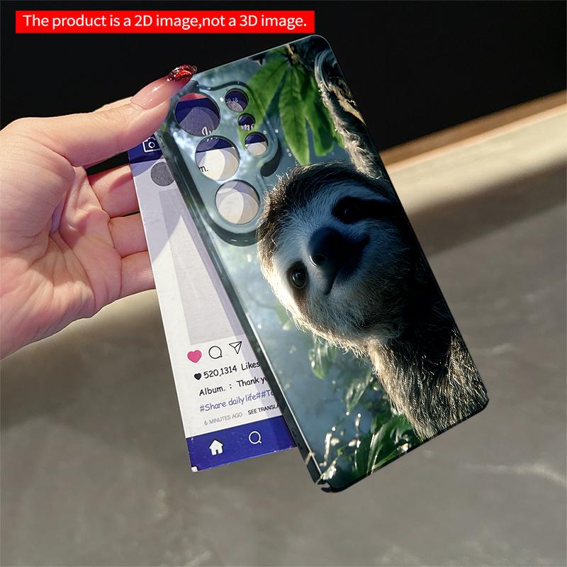 2DFlat Samsung phone case Sloth in Sunlit Jungle Applicable to Galaxy S22 S23 S24 S25ULTRA S26 A12 A13 A14 A15 A16