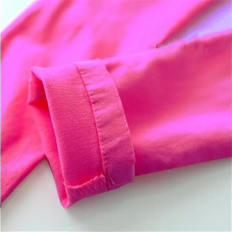 Детские штаны для девочек, весенне-осенние эластичные брюки-карандаш ярких цветов, детские однотонные леггинсы, детская одежда