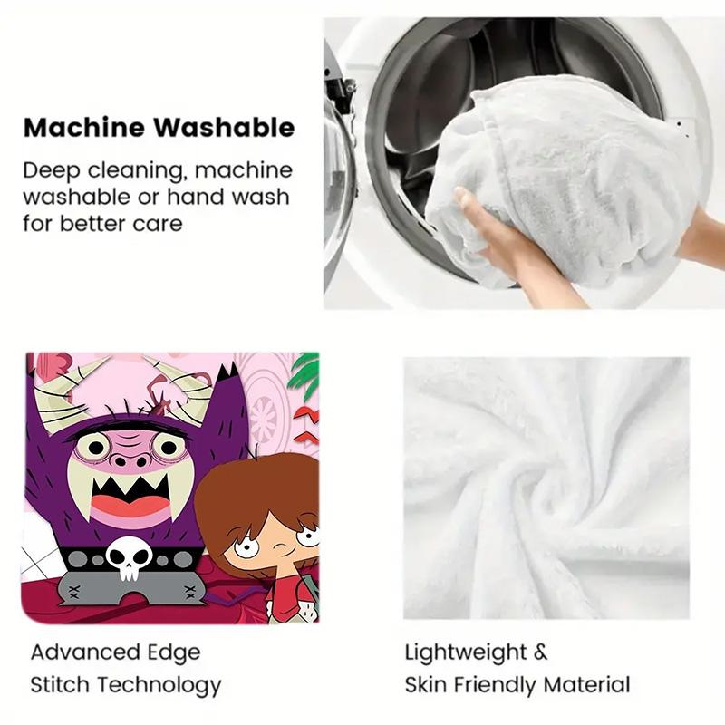 Foster's Home for Imaginary Friends 2D Flat Pattern Flannel Blanket High quality All Seasons Warmth and Comfort Perfect for Christmas Gifts.NMT0928569