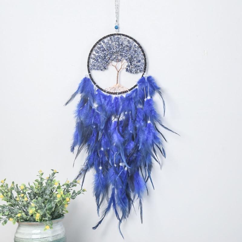 Wall Hanging Dreamcatcher Tree of Life Feather Pendant Ornament Dream Catchers Home Decorations Wind Chimes Car Ornament