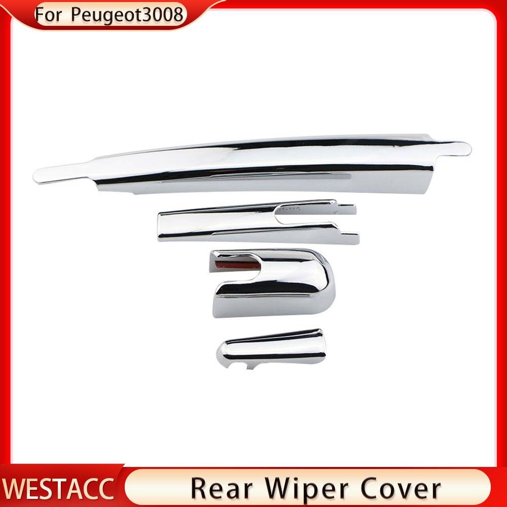 4 шт. хромированная накладка на стеклоочиститель заднего стекла автомобиля для Peugeot 3008 2013 2014 2015 наклейка на заднее лобовое стекло Стайлинг