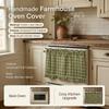 Kitchen Decor Oven Cover Cotton Linen Blend Protective Sleeve Anti Oil Stain Foldable Dustproof for Home Bakery Rustic Style