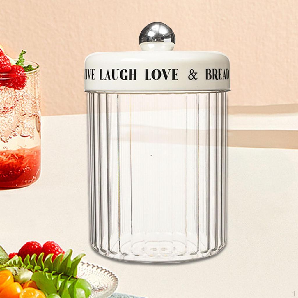 Банка для хранения продуктов, прозрачная канистра с крышкой, настольный контейнер, контейнер для овсянки на ночь