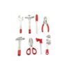 8pcs 1:12 Metal Hand Tool Set 1 Scissors/Wrench/Caliper/Screwdriver/Plier/Saw 2 Hammers 1/12 Dolls Houses Miniature
