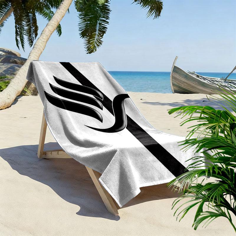 Пляжное полотенце Swansea City AFC, Большое, Мягкое, Быстросохнущее, для Пляжа, Кемпинга, Плавания
