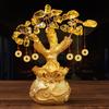 1 Pcs Chinese Yuanbao Money Fortune Tree Wealth Luck Ornaments Small Feng Shui Crystal Gem Money Tree Lucky Trees Decoration