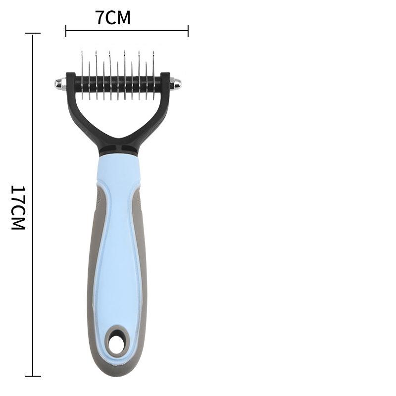 Расческа для домашних животных 1 шт., расческа для ухода за шерстью из нержавеющей стали, принадлежности для кошек и собак, расческа для удаления пуха, запутывания, купания, чистки, массажной иглы