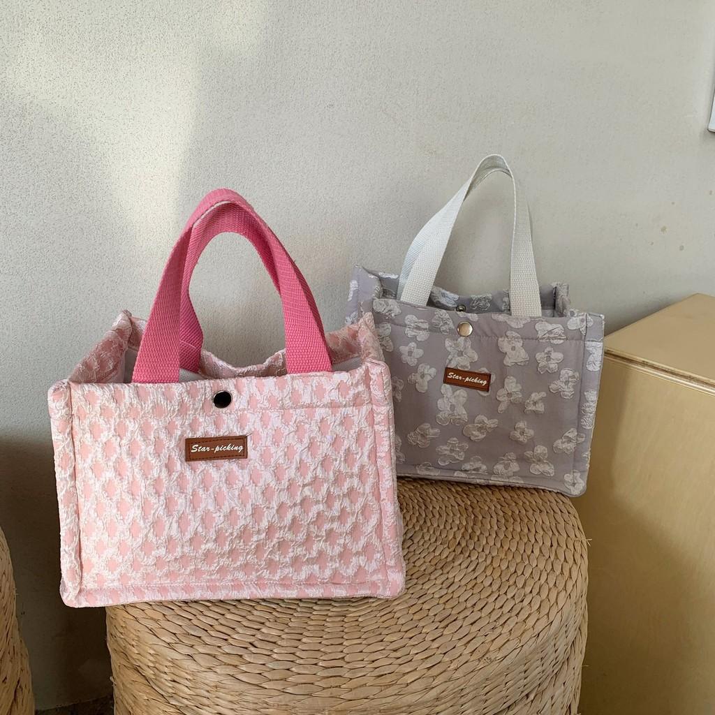 Стильная термосумка для пикника с кружевным дизайном, удобная ручка для переноски, для перекусов