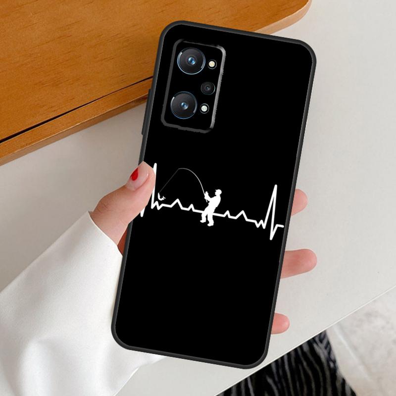 Рыбалка Пульс Сердца Для Realme 14 10 11 12 13 Pro Plus GT6 GT7 15 Pro C65 C67 C63 C61 C55 C51 C53 C35 C75 Чехол