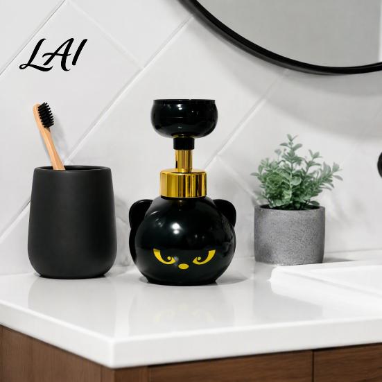 Cute Cat Paw Soap Dispenser Foam Dispenser Refillable Foaming Hand Pump Durable Bottle for Bathroom Countertop Reusable Container Kids Washing
