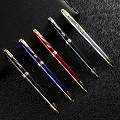 Творческая вращающаяся металлическая шариковая ручка, ручка для офиса, подарочная рекламная шариковая ручка, канцелярские принадлежности