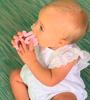 Silicone Teether for Babies Mom's Hand Pink Toy MinikOiOi 1 pc.