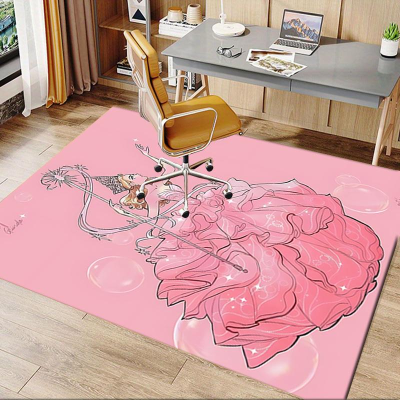 Fairy Tale, Magic Wand Pattern Polyester Office Carpet Chair Mats, Home Decor Dormitory Floor Protec