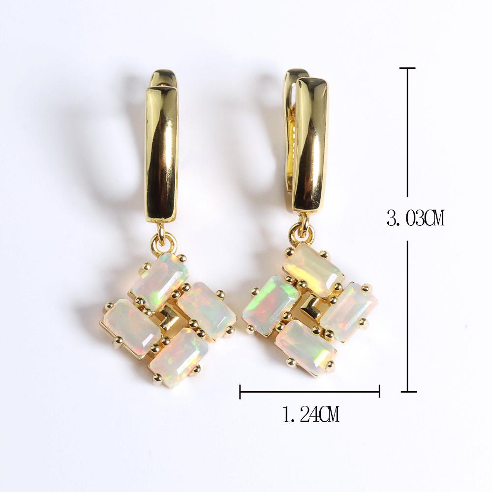 Романтический дизайн, легкие роскошные серьги с натуральным опалом, серебро 925 пробы, модные украшения для женщин и девочек, праздничный подарок на день рождения