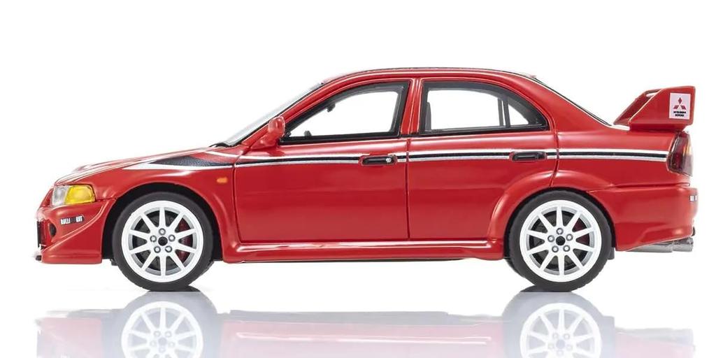 Оригинальный Kyosyo Mitsubishi Lancer Evolution VI TME Red Готовый продукт 1/43