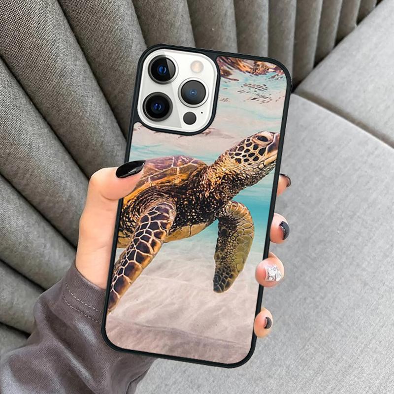 Согревающие зеленые черепахи Чехол для телефона Для iPhone 17 Air 16 16e 15 13 14 Pro Max 11 12 Plus 2022 MAX Защитный чехол coque