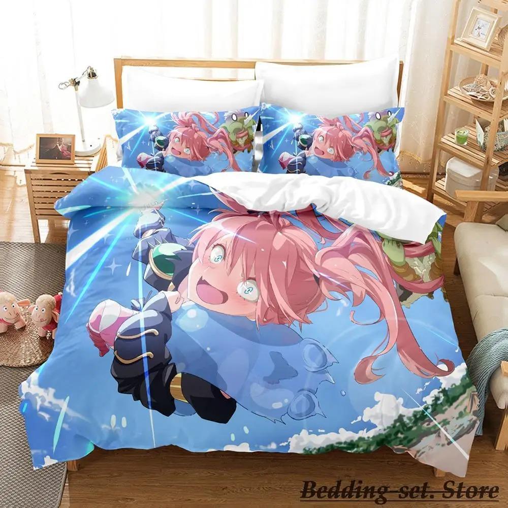 Rimuru Tempest Bedding Set Single Twin Full Queen King Size Bed Set Adult Kid Bedroom Duvetcover Sets Anime Parure De Lit Bed