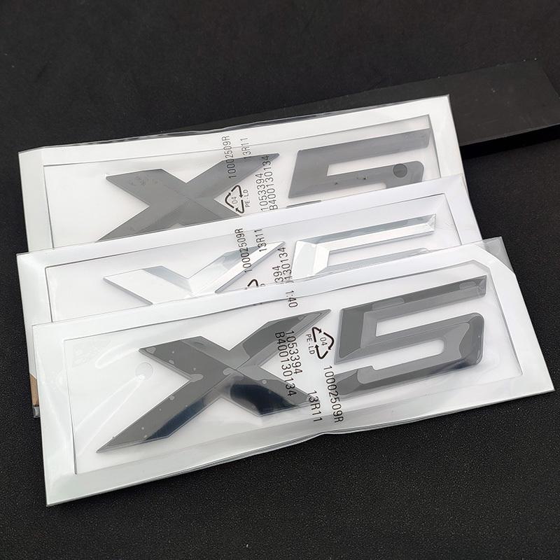 3d ABS Adhesive Matte Black Chrome Letter For Car Trunk BMW X5  X5 Letters Stickers Emblem Badge E70 E53 F15 G05 Accessories