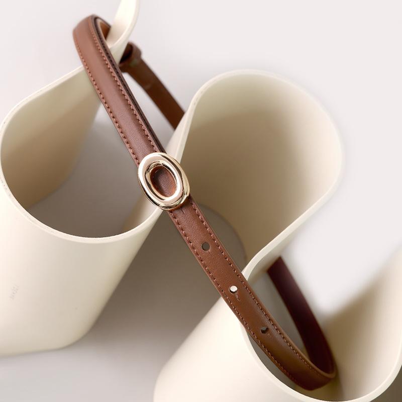 Кожаный Тонкий Ремень Женский Пряжка-Иголка Декорация С Платьем Костюмный Ремень