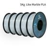 Geeetech 5Kg Like Marble PLA 3D Printer Filament Plastic 1.75mm, Tangle-Free, 3D Printing Wire Materials Vacuum Packaging