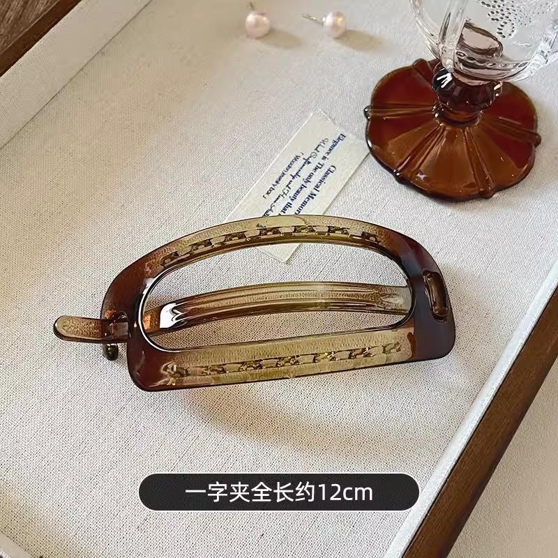 12CM Fashion Oval Hair Claw Clip for Women New Design Leopard Curved Flat Styling Barrettes Acrylic Lying Down Hair Accessories