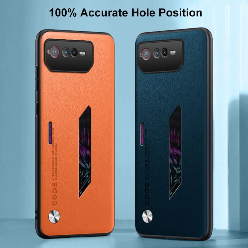 Luxury PU Leather Phone Case For Asus ROG Phone 6 6D Matte Back Cover Silicone Protection Case For Asus ROG Phone 5 5S Coque