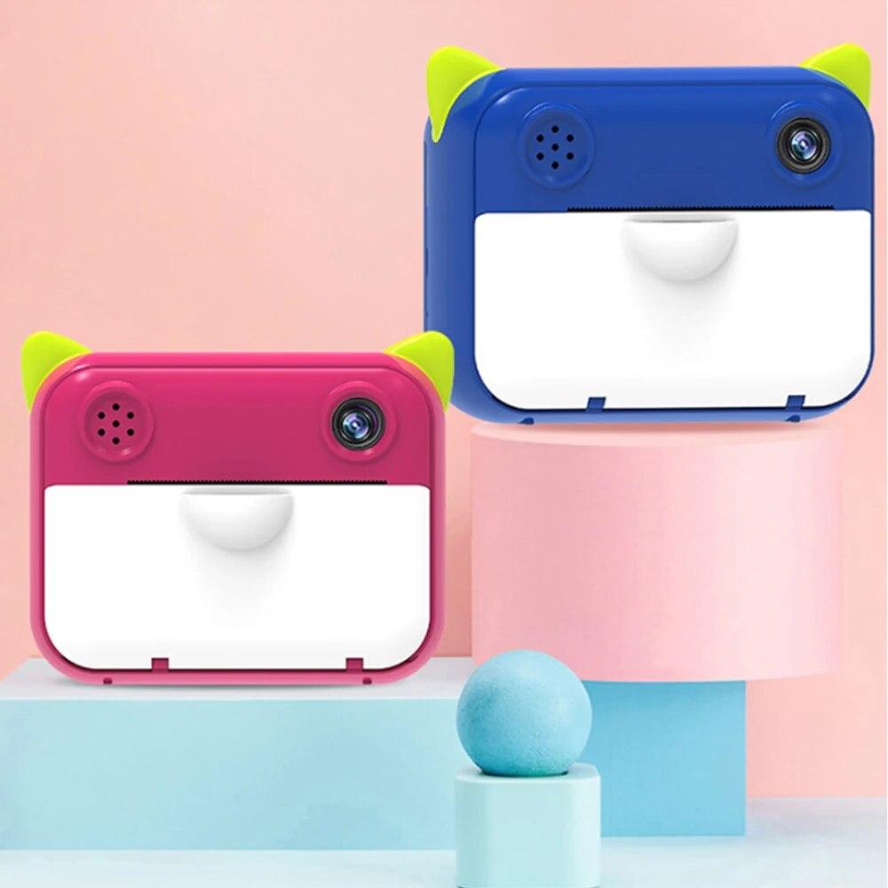 Детская камера с мгновенной печатью, детская камера, цифровая камера 1080P HD с 3 рулонами фотобумаги, макс. 32 ГБ, детская игрушечная камера на день рождения