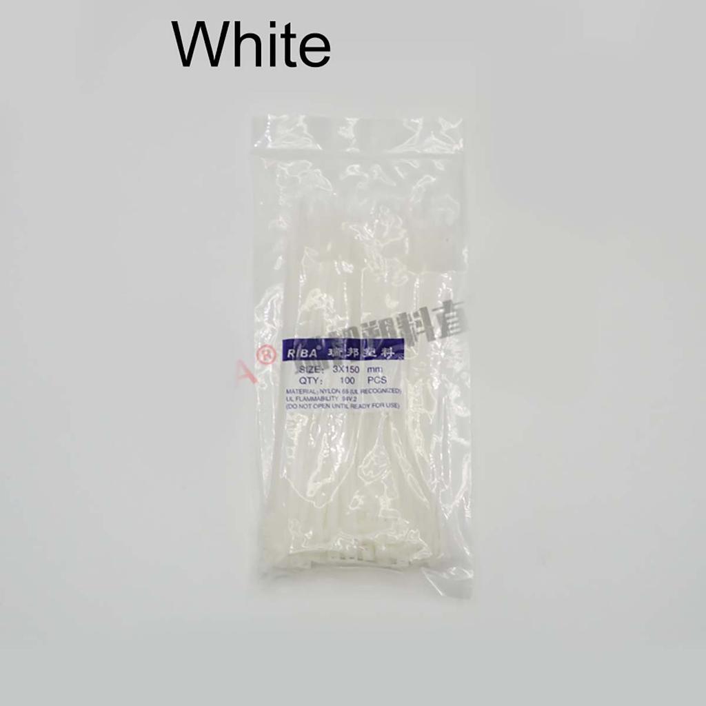100pcs Self-locking Nylon Small Cable Ties Width 2.0mm 3x150mm Zip Tie Wire Cords Fastens Red Yellow Blue Brown Black White Grey