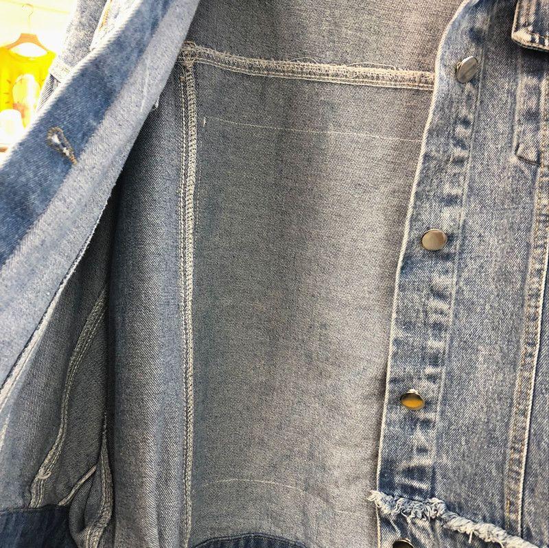 Красивейшая джинсовая куртка с принтом из бисера, женская универсальная студенческая куртка, свободный топ с кисточками, весенняя корейская женская одежда