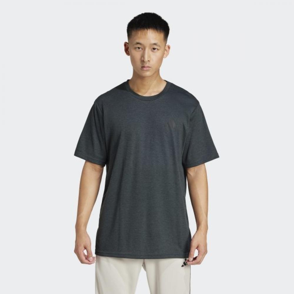 Adidas Мужская тренировочная кофта ClimaCool с коротким рукавом сохраняет прохладу, сухость и комфорт