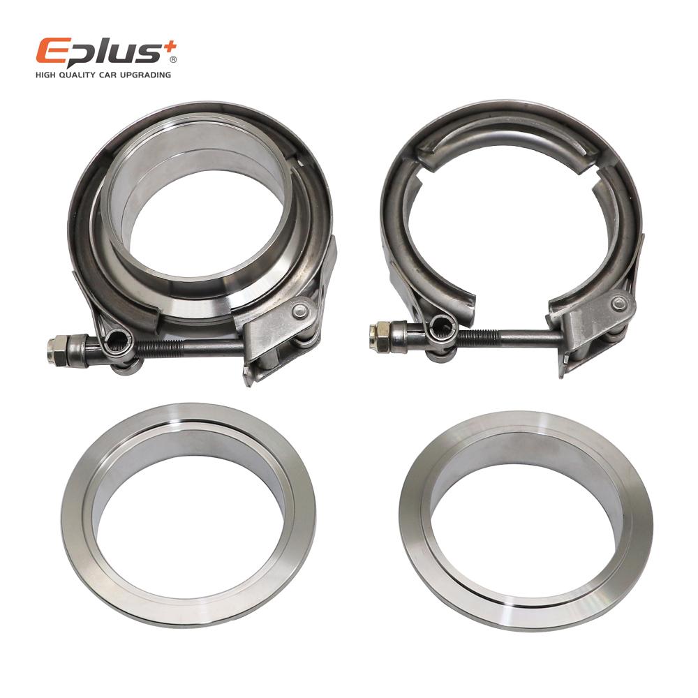 universal Car 304 Stainless Steel Quick Release V Band Clamp Turbo Exhaust Pipe Vband Clamp Male Female Flange V Clamp Kit