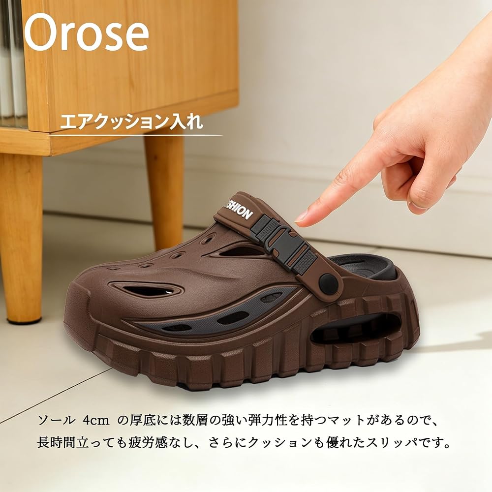 Orose Platform Sandals for Men, Clog Sandals, Slippers, Breathable Soft Sole, Beach Casual Fashion