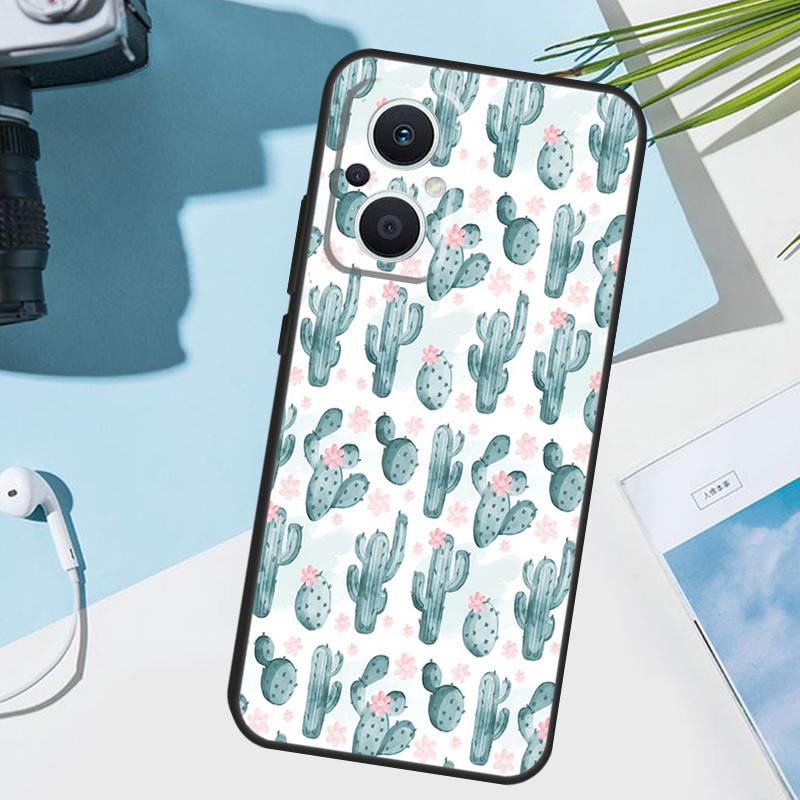 Cactus Succulent Cover For OPPO Reno 7 8 Lite 10 12 13 14 Pro 11 F 12F 13F 14F OPPO Find X8 X5 X6 X9 Pro Case