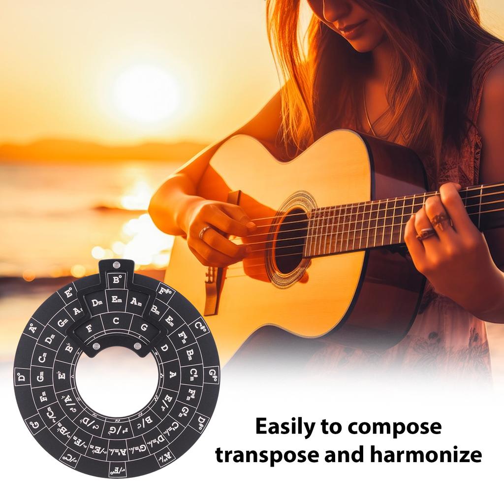 Круг квинт, алюминиевый сплав, инструмент для мелодии, инструмент для обучения теории музыки, таблица аккордов, инструмент для обучения кругу пятой степени