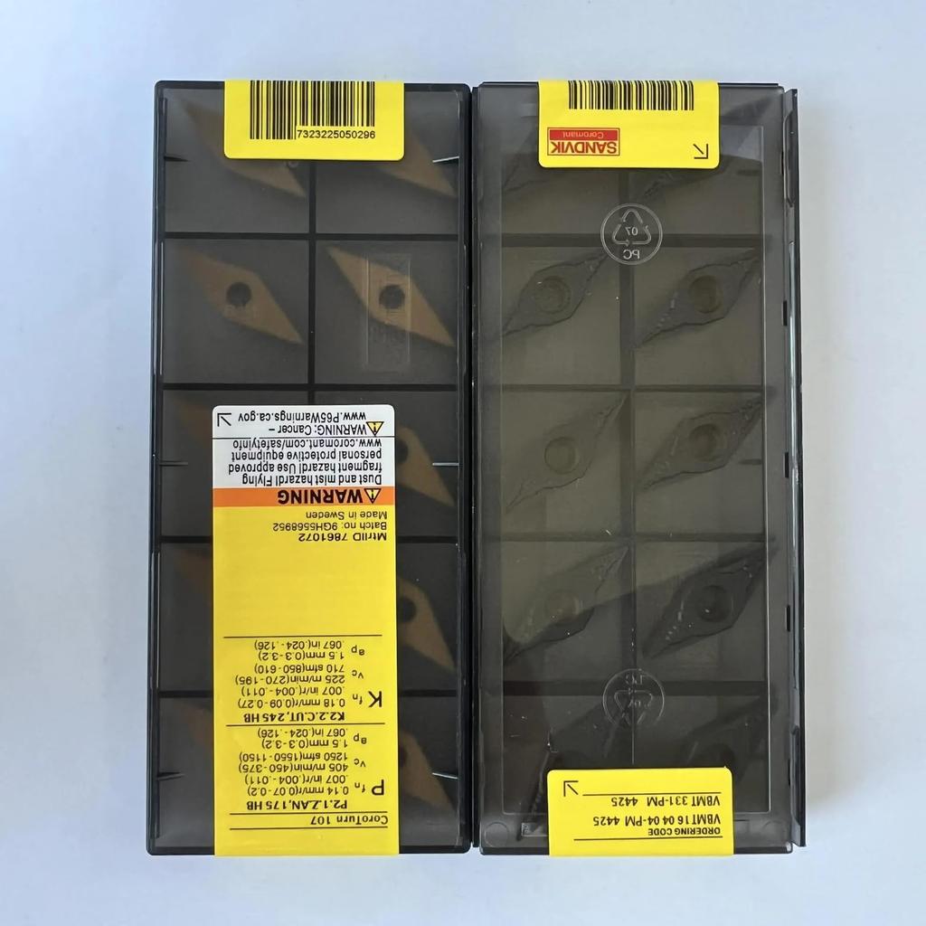 Original Sandvik / VBMT160404-PM 4425 / CNC Lathe Carbide Blade 10 PCS