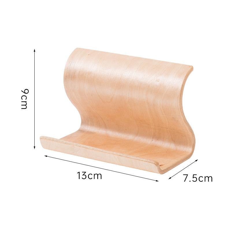 Portable wooden mobile phone holder Lazy bracket Simple desktop creative TV video support mobile phone holder