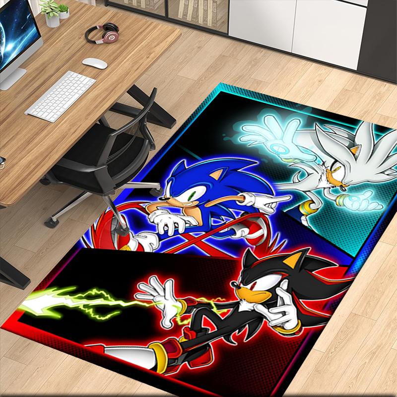Sonic Printed Carpetrugfor Office Chair Living Room Bedroom Kitchen Room Decor Gifts