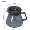 Glass Coffee Pot Glass Coffee Server for Drip Coffee Maker Coffee Kettle Diamond Design Transparent Black Glass Tea Pot