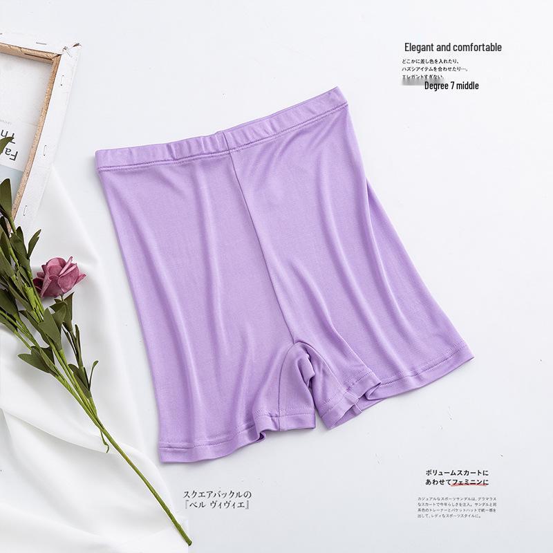 Tangge Women's Mid-Waist Mulberry Silk Boxer Briefs - Comfortable Silk Base Layer Panties