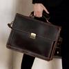 Commuter Crossbody Bag Briefcase Men's Bag Mad Horse Leather Genuine Leather Business Men's Handbag Computer Bag