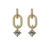 Simple Light Luxury Zircon Pendant Geometric Stud Earrings for Women 925 Sterling Silver 14k Gold Plated Jewelry Gift