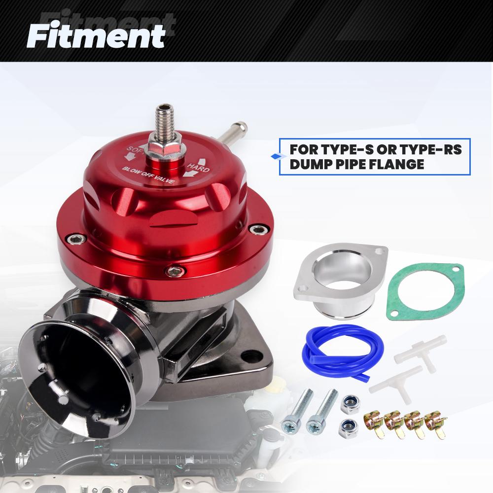 Bartoo-Aluminum Type-RS Turbo Blow Off Valve Universal With 2.5" 63mm BOV Flange Pipe Kit BOV129