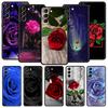Цветочный Красные Розы Крутой Модный Чехол Для Телефона Для Samsung Galaxy S24 S23 S22 S20 Ultra S21 FE 5G S10 S9 Plus S10E Мягкий Силиконовый Чехол