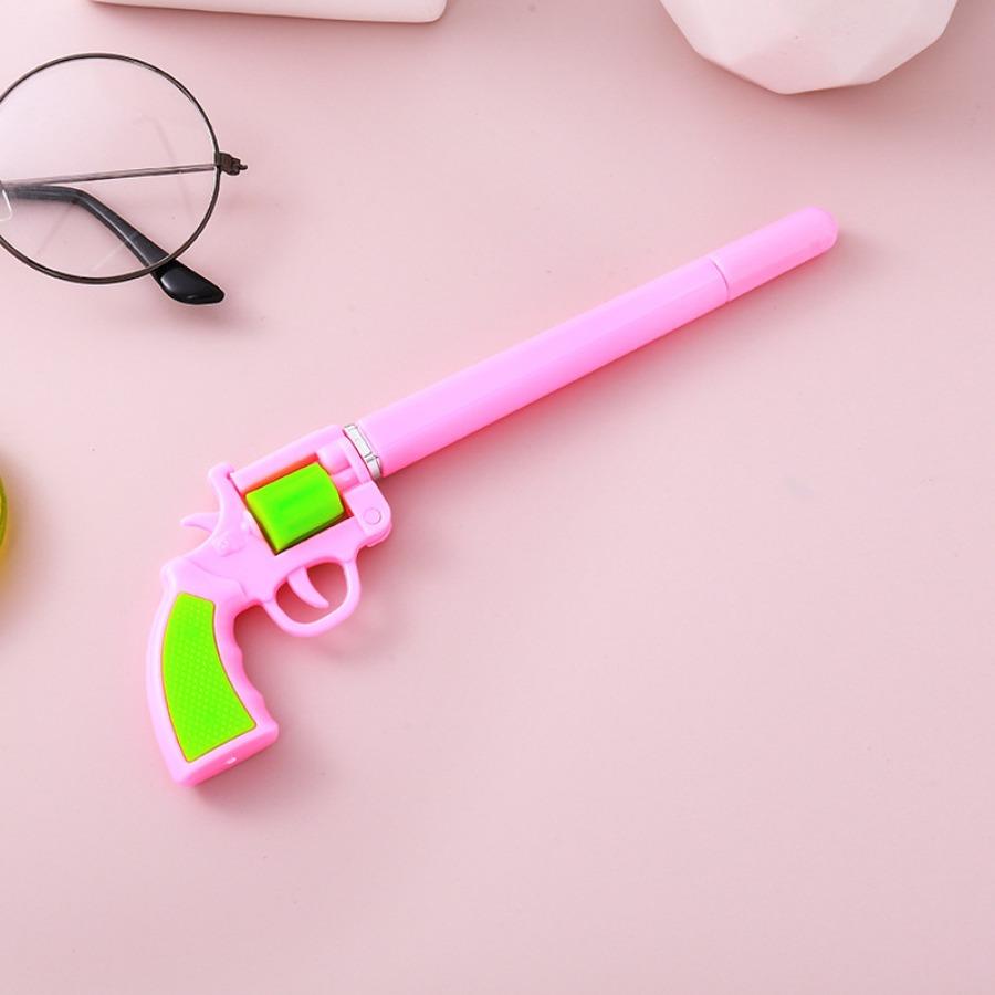 Снова в школу 10 шт. 0,5 мм Мультяшная форма револьвера Креативная разборная Нейтральная ручка, Прочная Школьная Учебная Водная ручка для Награждения учеников