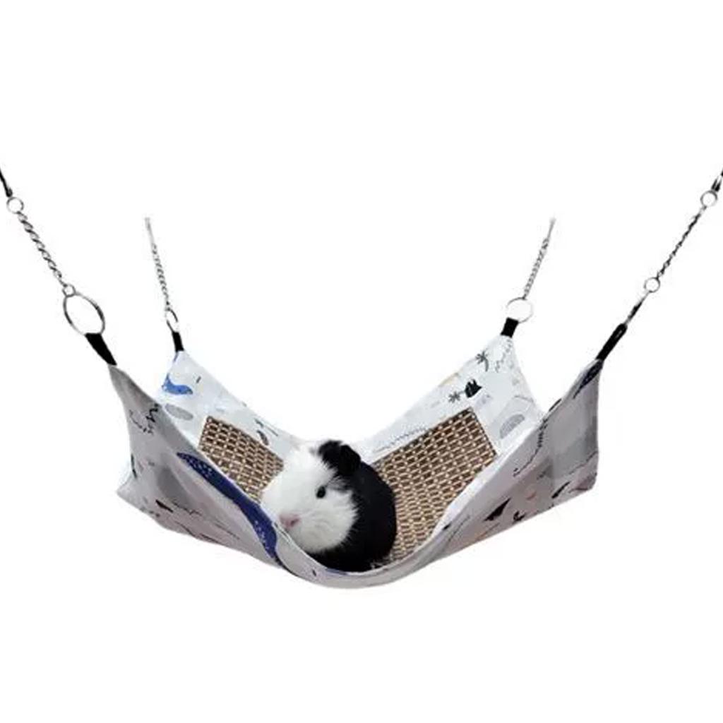 Small Animal Hammock Cooling Mat Summer Cooling Hamster Hammock for Hamster Cage Guinea Pig Rabbit Chinchilla Rodent