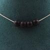 Stones and Minerals. Necklace 4 Matte Black Onyx Beads 8 Mm. Stainless Steel Chain Necklace Women Men. Customizable Size.