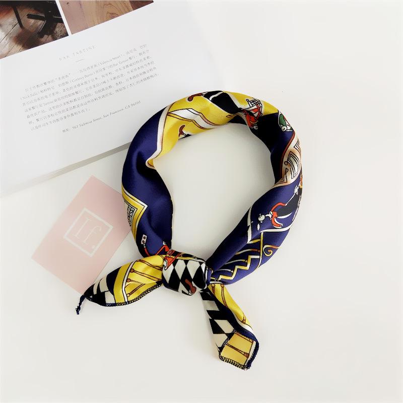 50 Spring/Summer New Small Scarf Small Square Scarf Women'S Professional Decoration Printed Professional Fashion Scarf